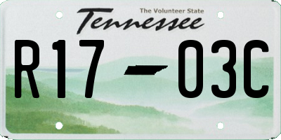TN license plate R1703C