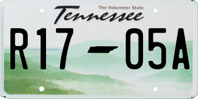 TN license plate R1705A