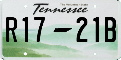 TN license plate R1721B