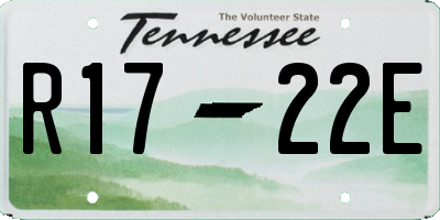 TN license plate R1722E