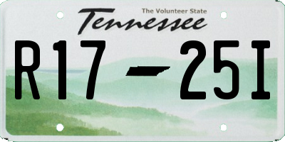TN license plate R1725I