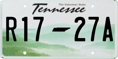 TN license plate R1727A