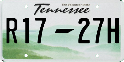 TN license plate R1727H