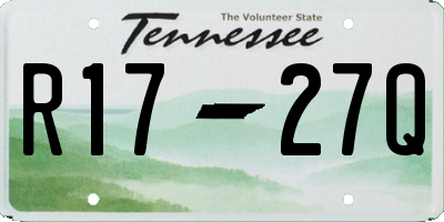 TN license plate R1727Q