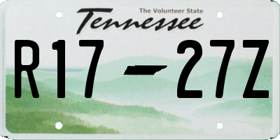 TN license plate R1727Z