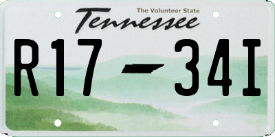 TN license plate R1734I