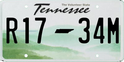 TN license plate R1734M