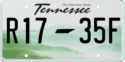 TN license plate R1735F
