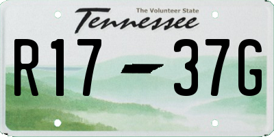 TN license plate R1737G