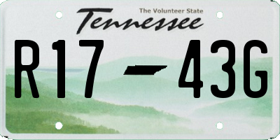TN license plate R1743G