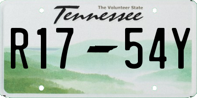 TN license plate R1754Y