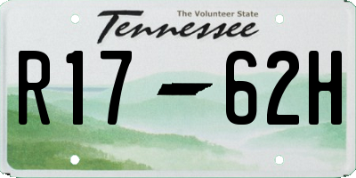 TN license plate R1762H