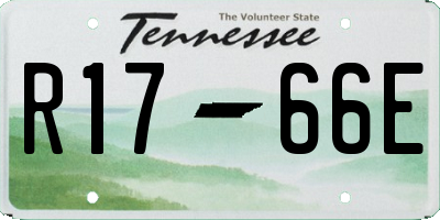 TN license plate R1766E