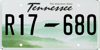 TN license plate R1768O