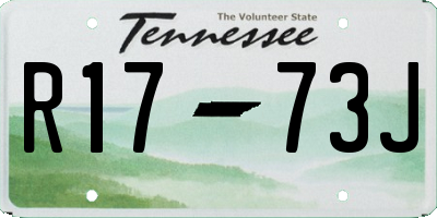 TN license plate R1773J