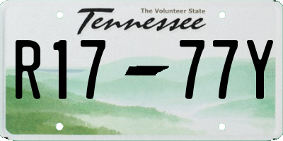 TN license plate R1777Y