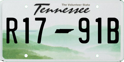 TN license plate R1791B