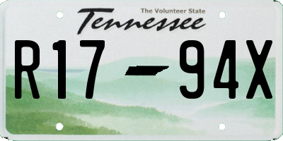 TN license plate R1794X