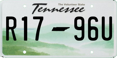 TN license plate R1796U