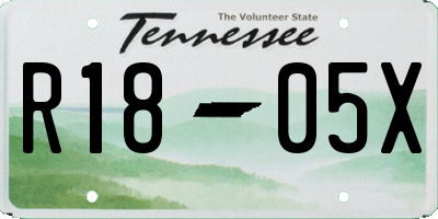 TN license plate R1805X
