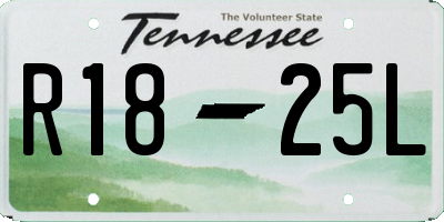 TN license plate R1825L
