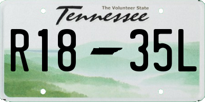 TN license plate R1835L