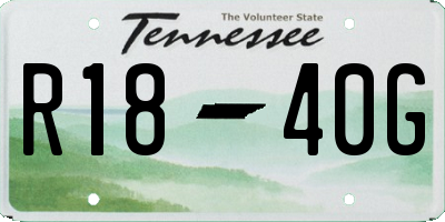 TN license plate R1840G