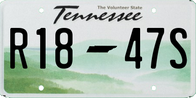 TN license plate R1847S