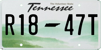 TN license plate R1847T