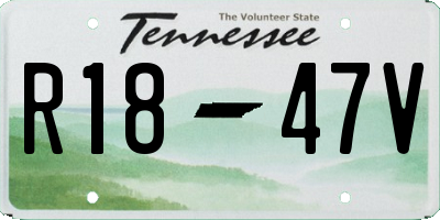 TN license plate R1847V