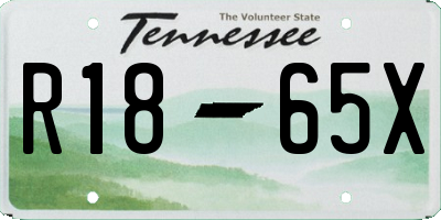 TN license plate R1865X