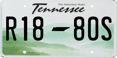 TN license plate R1880S