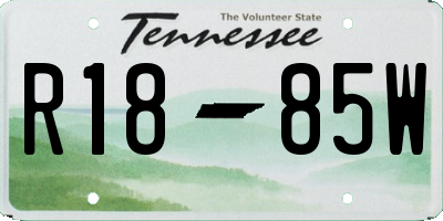 TN license plate R1885W