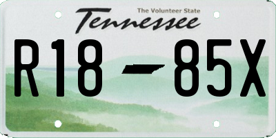 TN license plate R1885X