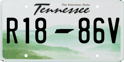 TN license plate R1886V