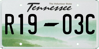 TN license plate R1903C