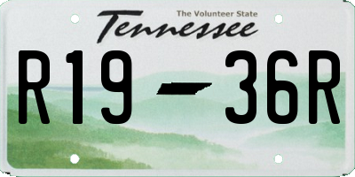 TN license plate R1936R
