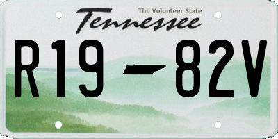 TN license plate R1982V