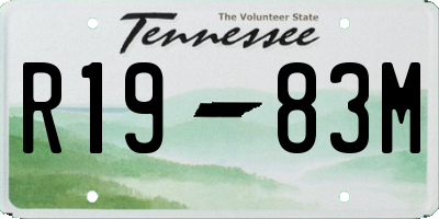 TN license plate R1983M