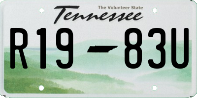 TN license plate R1983U