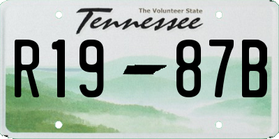 TN license plate R1987B