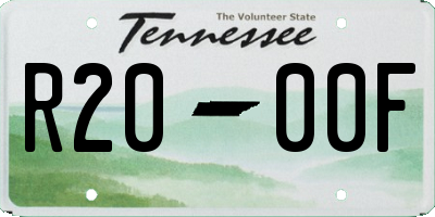 TN license plate R2000F