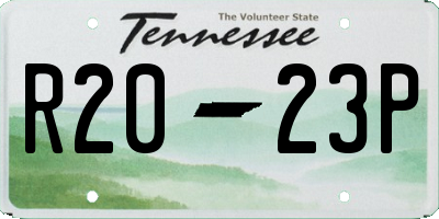 TN license plate R2023P