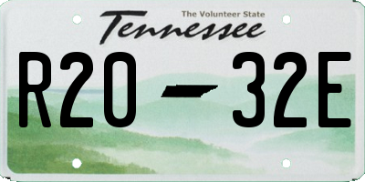 TN license plate R2032E
