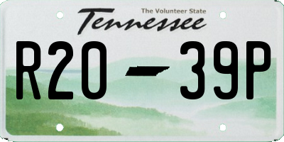 TN license plate R2039P