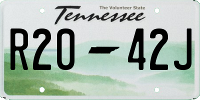 TN license plate R2042J