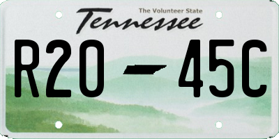 TN license plate R2045C