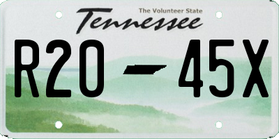TN license plate R2045X