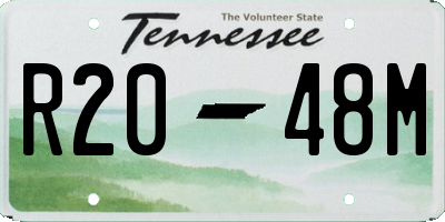 TN license plate R2048M