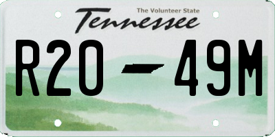 TN license plate R2049M